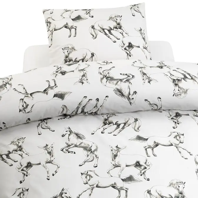 Påslakanset Borganäs of Sweden Lipizzaner Grå Enkelsäng