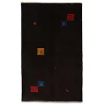 Persisk Matta Arkiio Gabbeh Shiraz Ull Mörkbrun 115x185