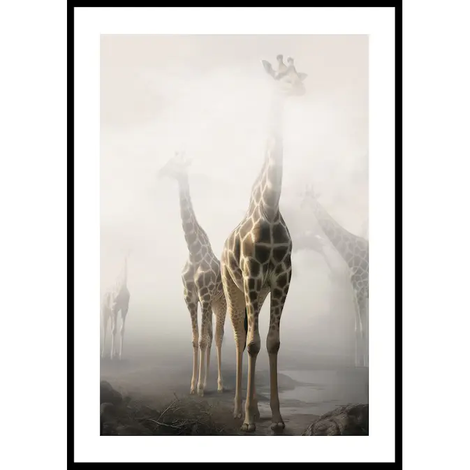 Poster Gallerix Giraffes Sky High