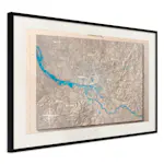 Poster Artgeist Affisch Isometric Map Hamburg