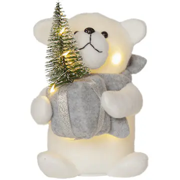Dekorationsfigur Star Trading Joylight Isbjörn Gra