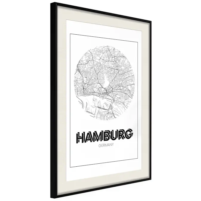 Poster Artgeist Affisch Retro Hamburg
