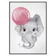 Poster Gallerix Elephant Pink Balloon