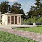 Friggebod Luoman Lillevilla Suovu 8,25 m² Komplett Stuga med Pulpettak