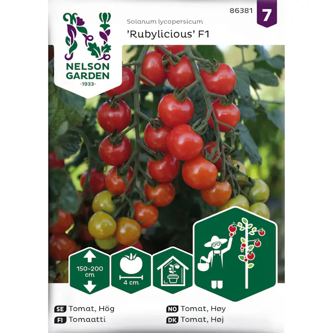 Frö Nelson Garden Tomat Hög Rubylicious F1