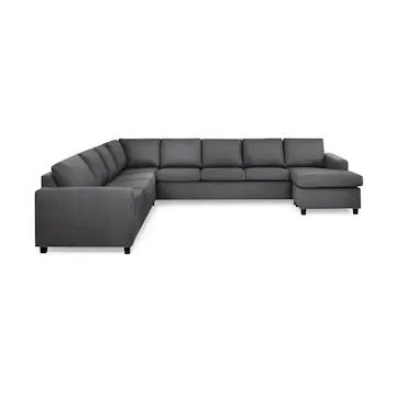 7-sitssoffa Basic Home Crazy U-formad Vändbar med Divan XXL 345 cm