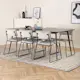 Matgrupp Venture Home Silvia med 6 Kungshamn Stolar Sammet