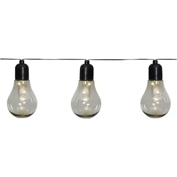 Ljusslinga Star Trading Glow 10L Batteridriven Utebelysning Svart 4m