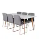 Matgrupp Venture Home Polar Ø100 cm med 6st Mace Matstolar
