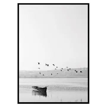 Poster Gallerix Birds over lake
