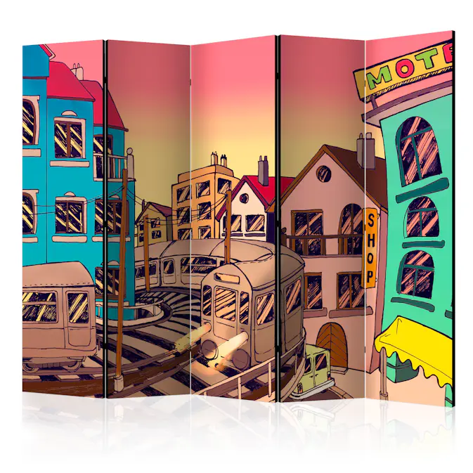 Rumsavdelare Skärmvägg Arkiio Morning in a City II 225x172 cm