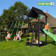 Lektorn Jungle Gym Club inkl. rutschkana, grundmålat svart