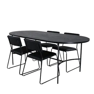 Matgrupp Venture Home San Francisco med 4 Kungshamn Stolar Konstläder