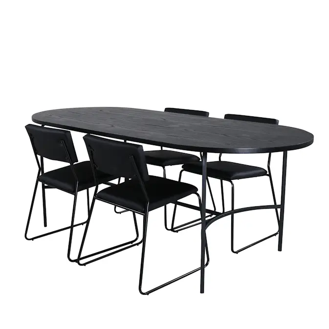 Matgrupp Venture Home San Francisco med 4 Kungshamn Stolar Konstläder