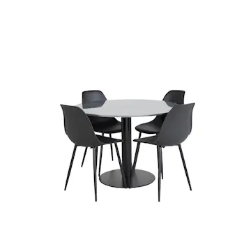 Matgrupp Venture Home Estelle med 4 Pop Stolar