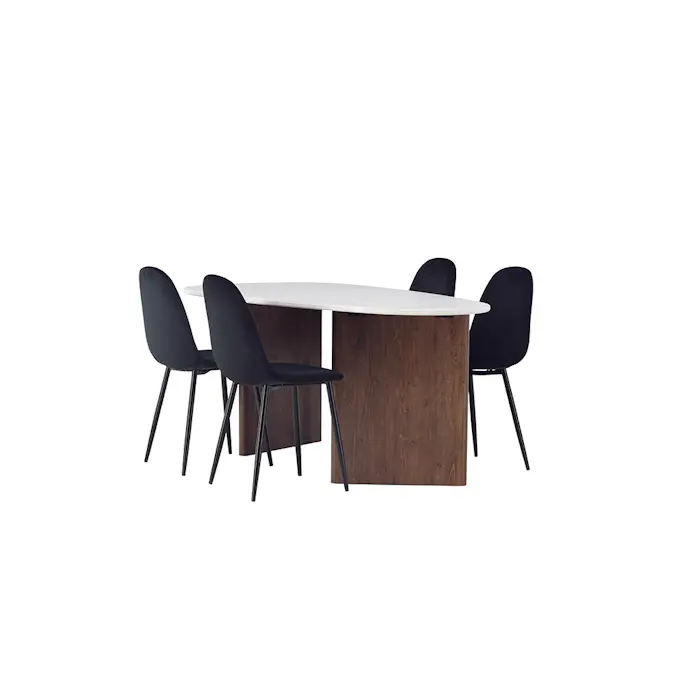 Matgrupp Venture Home Grönvik med 4 Polar Stolar