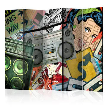 Rumsavdelare Skärmvägg Arkiio Graffiti Girl II 225x172 cm