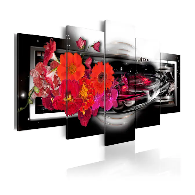 Tavla Arkiio Gerberas On Black Background