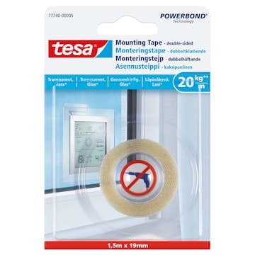 Mont.tejp Tesa Transparent 1,5M x 19 mm 20 kg