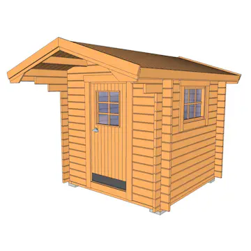 Friggebod Baseco Bruks 5 m² Timrad Trästuga med Sadeltak