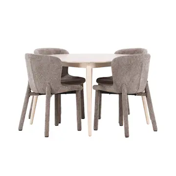 Matgrupp Venture Home Flora Ø120 cm med 4st Astoria Matstolar