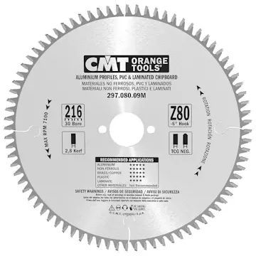 Sågklinga CMT Orange Tools NE NEG Alu/laminat