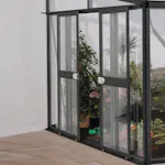 Dörrar Vitavia Helena Dubbeldörrar med Glas Antracit för Växthus