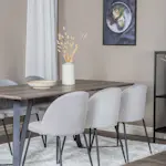 Matgrupp Venture Home Madde med 6 Wrigley Stolar Sammet