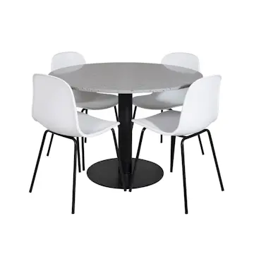 Matgrupp Venture Home Roxanna med 4 Ardi Stolar Runt