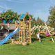 Klätterställning Jungle Gym Nomad Med Rutschkana Mörkgrön