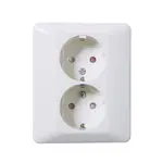 Vägguttag Elko 2-Vägs Låg RS Renvit