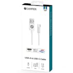 USB-A Champion till USB-C Kabel 3m Vit