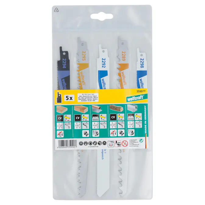 Tigersågblad Wolfcraft CV/BIM 5 st