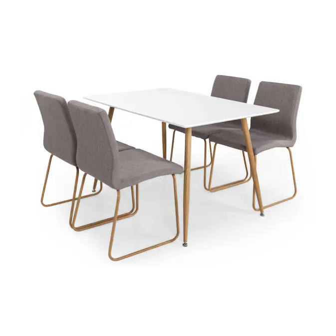 Matgrupp Basic Home Pontus Rektangulärt Matbord 120 cm med 4 Trude Matstol