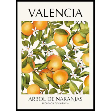 Poster Gallerix Valencia Arbol De Naranjas