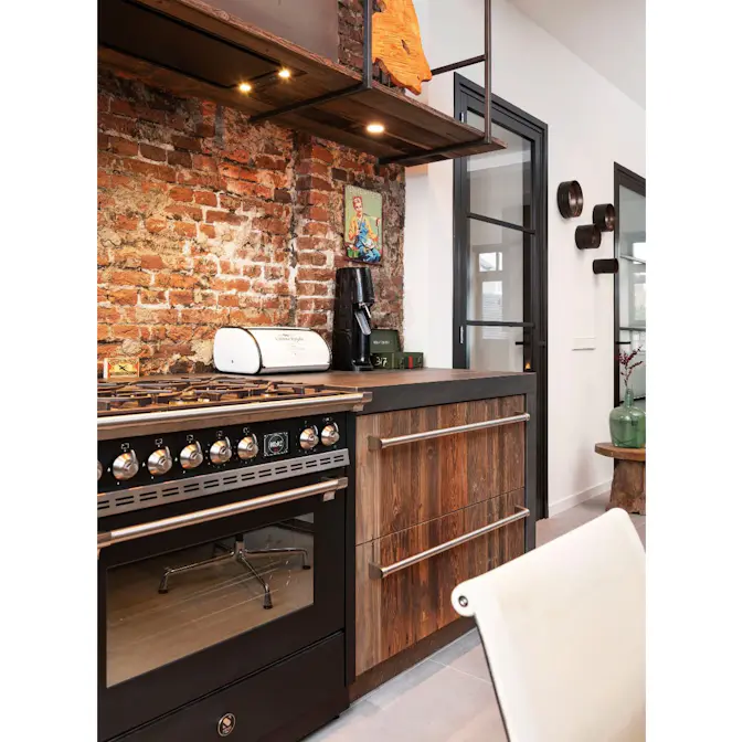 Gasolspis Steel Ascot Combi-Steam 90 cm Nero Brass med BBQ och ångfunktion