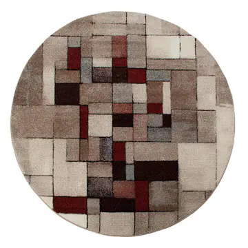 Friezematta KM Carpets London Abstrakt Rund