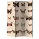 Rumsavdelare Skärmvägg Arkiio Retro Style: Butterflies 135x172 cm