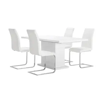 Matgrupp Concept 55 Ratliff Rektangulärt Matbord 180-220 cm Förlängningsbart med 4 Sorado Matstol