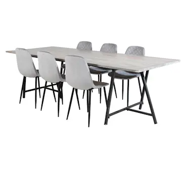 Matgrupp Venture Home Jenni med 6 Phoi Stolar