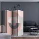Rumsavdelare Skärmvägg Arkiio Geometric Wreath Pink II 225x172 cm