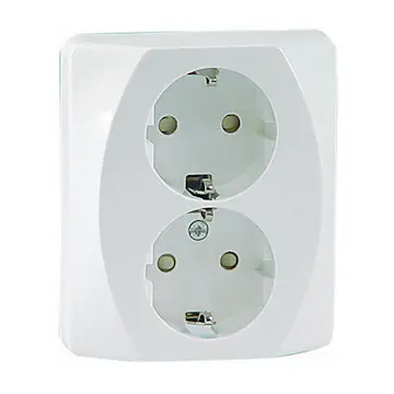 Vägguttag Malmbergs Nova Infälld 2-Vägs med Jord