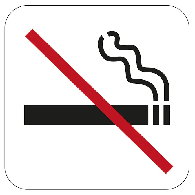 Självhäftande Symbol Habo Rökförbud