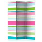 Rumsavdelare Skärmvägg Arkiio Bright Stripes 135x172 cm