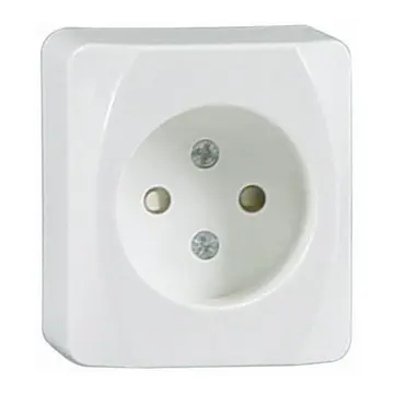 Vägguttag Malmbergs Nova Utanpåliggande 1-Vägs utan Jord