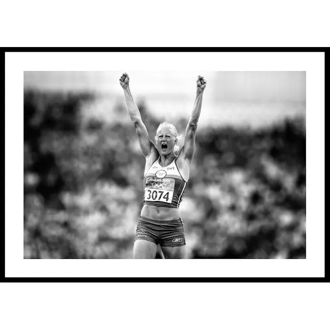 Poster Gallerix Carolina Klüft OS Aten 2004 B&W