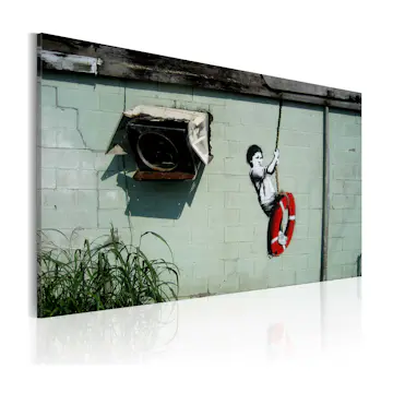 Tavla Arkiio Boy On A Swing Banksy 60x40