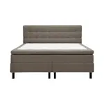 Kontinentalsäng Bedly Hilton Komplett Sängpaket 160x200 cm med Rutad Sänggavel i teddy