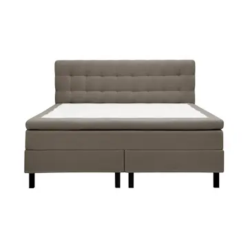 Kontinentalsäng Bedly Hilton Komplett Sängpaket 160x200 cm med Rutad Sänggavel i teddy