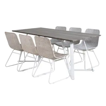 Matgrupp Venture Home Madde med 6 Cornelia Stolar